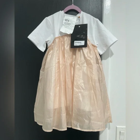 Caroline Bosmans Girls Dress Size 8 NWT Tulle Overlay Avant Garde - Picture 3 of 5